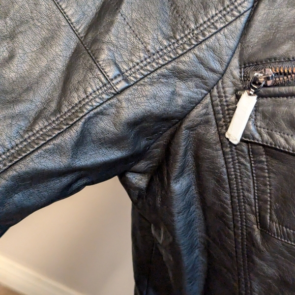 Women's brand new faux leather bomber jacket size XL - Picture 6 of 11